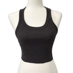 American Eagle Grey Cropped Tank - Size Small